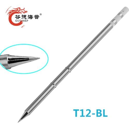 Gudhep T12 Tips Soldering Iron Tips T12 BL Round Sharp High-Grade Welding Tools for T12 Soldering Station Rapid Heating