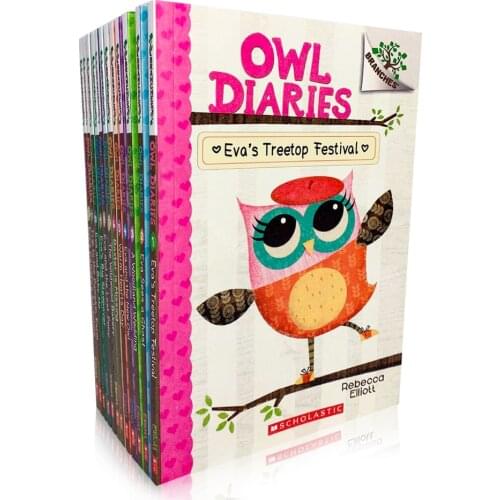 12 Books/ Set Owl Diaries Baxter Is Missing Original English Reading Childrens Books Montessori Educational Toys for Children