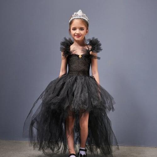 Girls Princess TUTU Dresses With Crown Kids Baptism Dress Carnival Disguise Clothes Halloween Costumes Toddler Cosplay Outfits