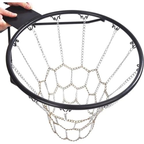 Durable Basketball Target Net Classic Sport Steel Chain Basketball Net Outdoor Galvanized Steel Chain Net