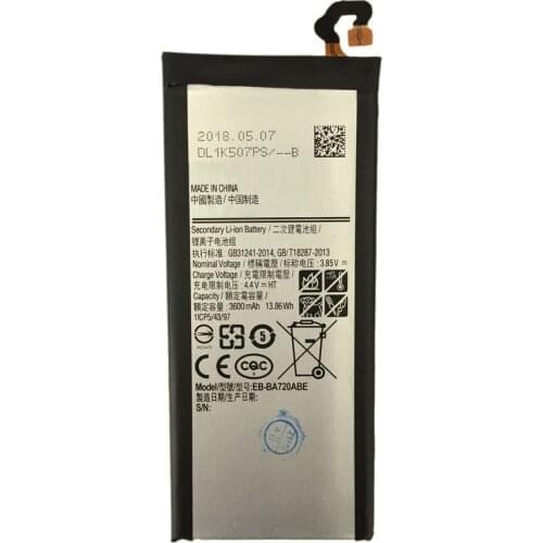 Tested High Quality Battery EB-BA720ABE For Samsung GALAXY A7 A720F 2017 version A720 SM-A720 3600mAh