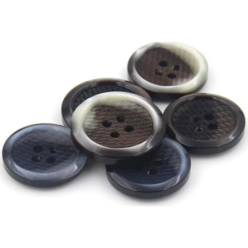 Four-eye fine-brimmed resin suit button jacket button sweater buckle clothes button coat buckle 15mm-22mm
