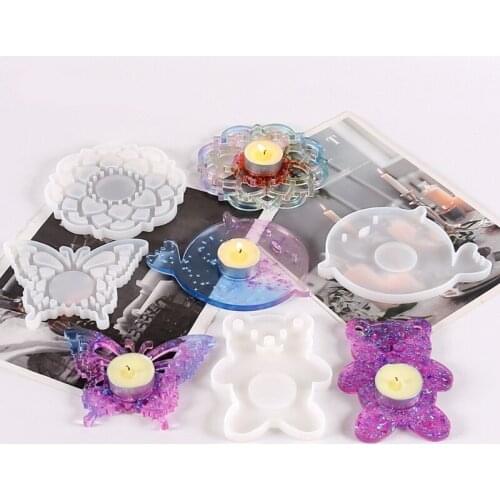 Tray Molds DIY Resin Coaster Molds Silicone Resin Tray Molds Lotus/Butterfly Epoxy Resin Casting Molds for DIY Home Decoration