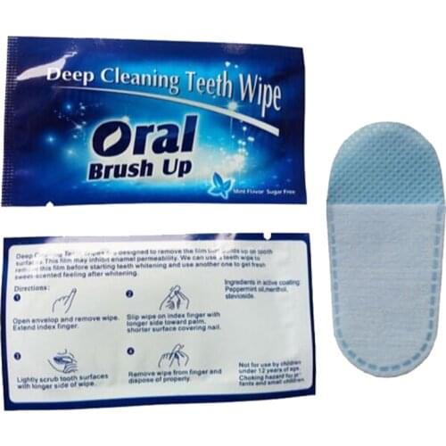 Oral Brush Up Wipe Fingertip Tooth Brush Oral Deep Cleaning Wipes Dental White Teeth Oral Hygiene Teeth Whitening