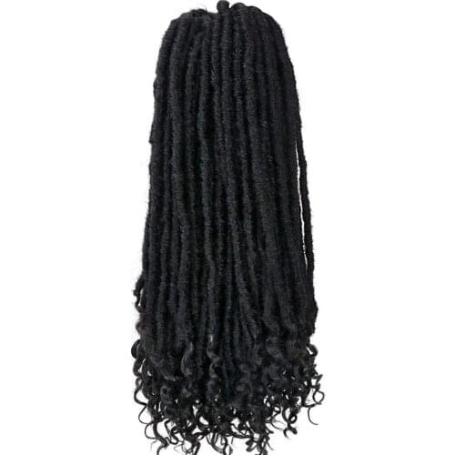 Goddess Faux Locs Crochet Hair Synthetic Crochet Braid Hair with Curly Ends Synthetic Crochet Hair Braids for Women14 18 24 inch