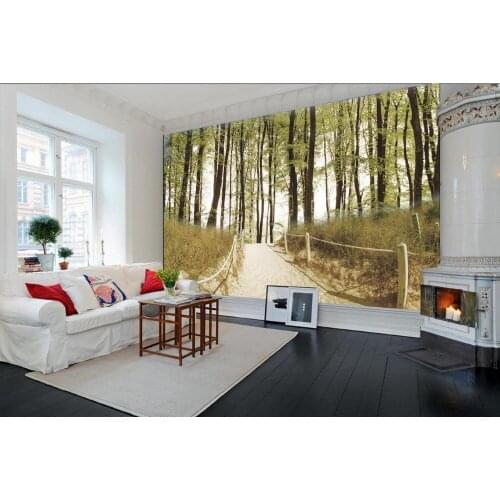 Modern European and American style deer forest landscape wallpaper 3d mural for living room