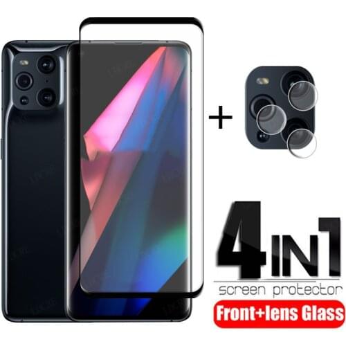 4-in-1 For OPPO Find X3 Pro Glass For Find X3 Pro Phone Film HD Protective Glass Screen Protetor For Find X3 Pro X3 Lens Glass