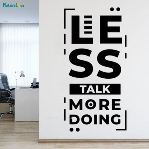 Talk More Office Wall Decals Typography Study Inspire and Motivate Art Words Murals Vinyl Design YT6032
