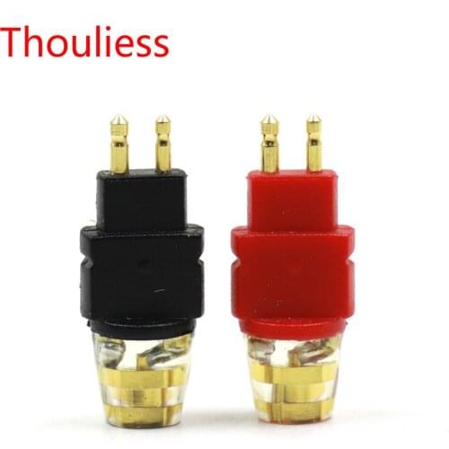 Thouliess Gold-Plated Headphone Plug for HD525 HD545 HD565 HD650 HD600 HD580 Male to MMCX/0.78mm Female Converter Adapter