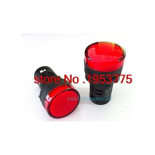 10PCS 24V 16mm Red LED Power Indicator Signal Light
