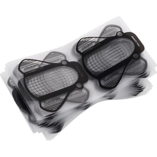 100pcs Specialty French Nail Form Tips Nails Extension Set Acrylic Nails Sticker DIY Design Nail Art Tools Nail finger rest