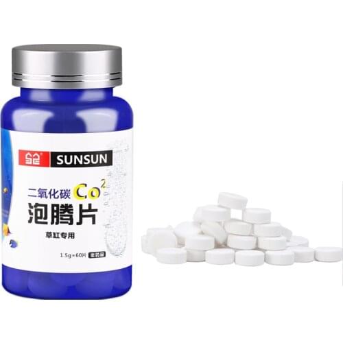 Aquarium CO2 Effervescent Tablet Aquarium Plants Carbon Dioxide Slice Diffuser Manufacturer Fish Tank Watergrass Supply 60/pcs