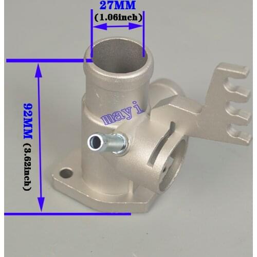 Aluminum Magnesium Engine Coolant Hose Pipe Flange For VW Caddy Golf Passat Vento-EU For Seat Cordoba 037121133E 037 121 133E