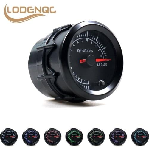 Lodenqc Car Meter Air Fuel Ratio Gauge 7 Colors LED Narrowband Air Fuel Ratio Meter With High Speed Motor