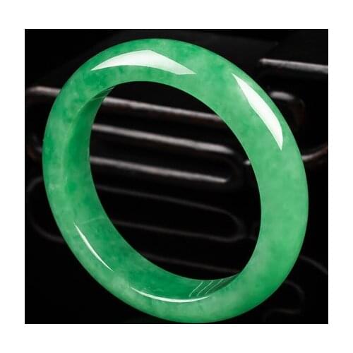 Myanmar Emerald Green 54-62mm Bracelet Elegant Princess Jewelry Gift for Mom and Girlfriend