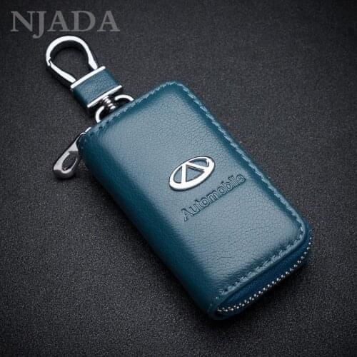 Fashion Top Layer Leather Car Key Cover Case Shell For Chery Tiggo 8 PLUS 2021 Arrizo 5 Pro Gx 5x eQ7 Chery Tiggo 7 Pro 2020