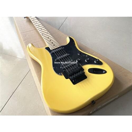 High quality custom version of cream yellow double roll electric guitar black accessories can be customized free shippi