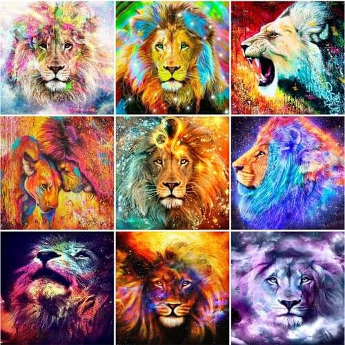 Evershine 5D DIY Diamond Embroidery Sale Lion Cross Stitch Diamond Painting Animal Mosaic Pictures Of Rhinestones Crafts Kit