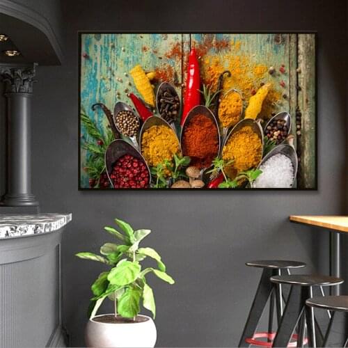 Food and Spices Canvas Painting Modern Wall Paintings For Kitchen Restaurant Home Decoration HD Pictures Printed Canvas Posters