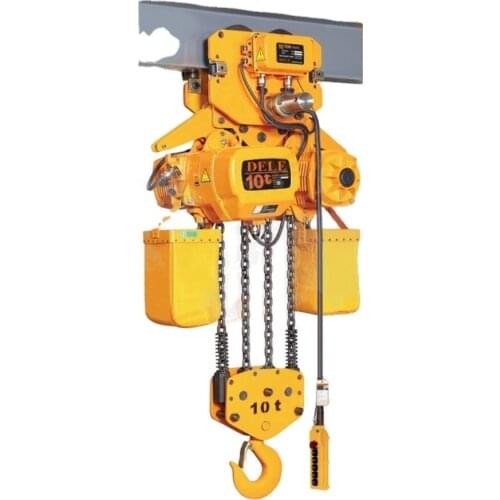 China Supply Crane Use Electric Chain Hoist 10 Ton With Trolley