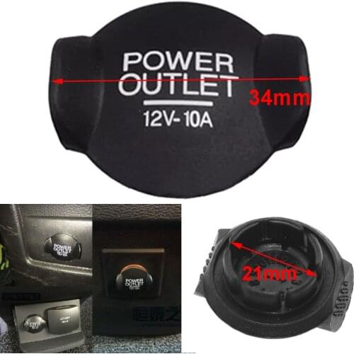 Wooeight Black Plastic Car 12V 21mm Socket Cigarette Lighter Outlet Cover Fit For Ford Focus Fiesta Mondeo Transit C-max 1073223