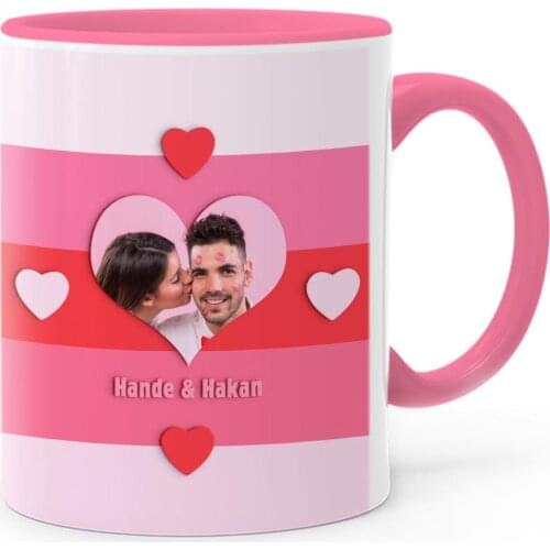 Sweetheart Custom Photo Pink Mug Cup-20