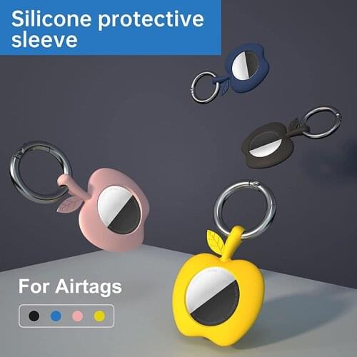 Soft Silicone Case For Apple Airtags Tracker Anti-Lost Scratch Fall Children Pet Locator Mini Protective Shell Cover For Airtags