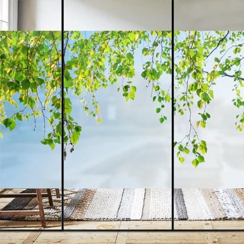 Custom size window glass sticker bathroom light transparent opaque toilet frosted glass film window stickers 3d
