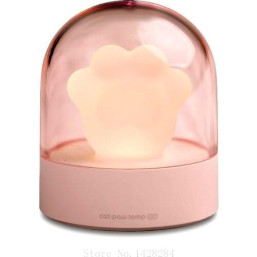 Xiaomi Cute Cats Paw Music Night Light Decoration USB Charging Bedroom Bedroom Table Lamps Cartoon LED Ambient Light Gifts