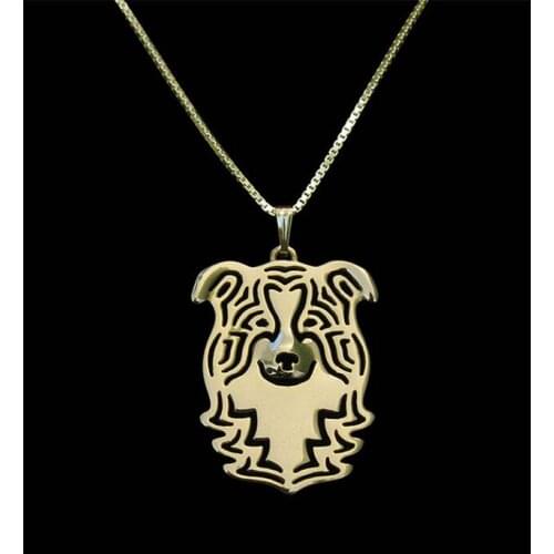 Trendy Hollow Pet Border Collie Pendant Jewelry Necklace for women cute charm christmas gift fashion pretty jewelry