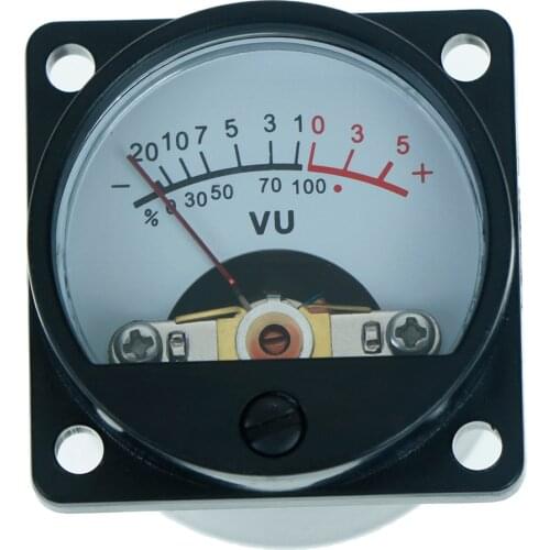 Panel VU Meter Bulb Warm Back Light Recording Audio Level Amp Meter DC/AC 6~12V 35 * 35mm Plastic+ Electronic Parts 6-12V