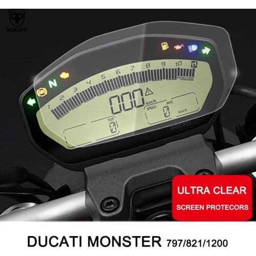 ROAOPP Motorcycle Cluster Scratch Protection Film Cluster Screen Protector for DUCATI MONSTER 797 821 1200