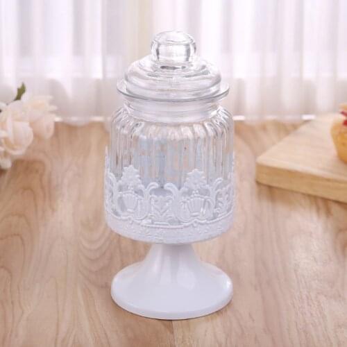 Christmas Glass Jar Candy Sugar Storage Bottle Wedding Gift Hollow Home Decor