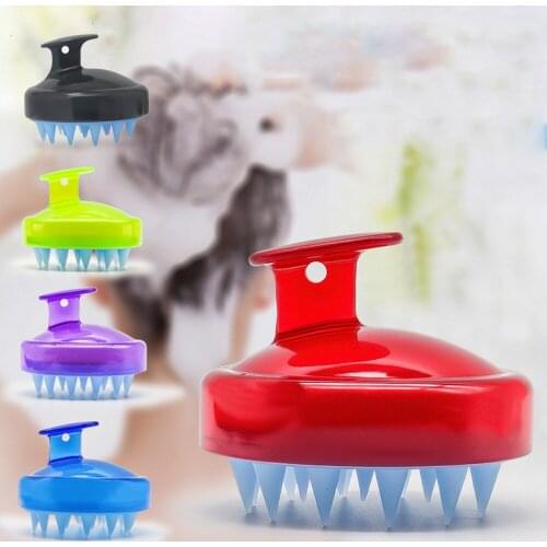 Silicone Head Body Scalp Massage Brush Comb Shampoo Hair Washing Comb Shower Brush Bath Spa Slimming Massage Brush