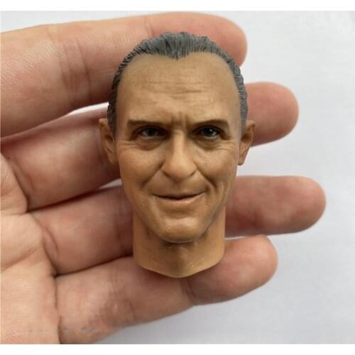 Custom 1/6 Head Anthony Hopkins Hannibal Lecter Head Sculpture for 12 inch Action Figure Body Model