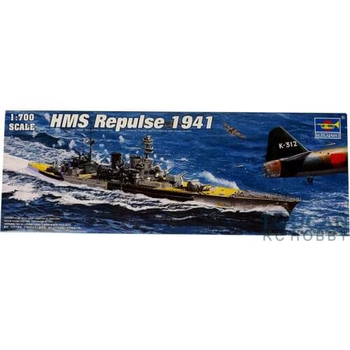 Trumpeter 05763 1/700 Scale Warship HMS Repulse Battle Cruisers 1941 Model Boat TH05445-SMT6