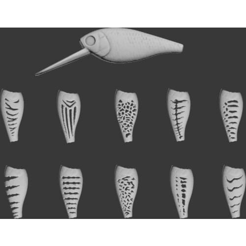 WLure Hard Plastic 3D Stencil for Deep Diver Crankbait UPC549