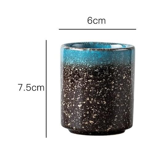 LingAo Japanese ceramic straight body cup home restaurant dishes retro tea cup