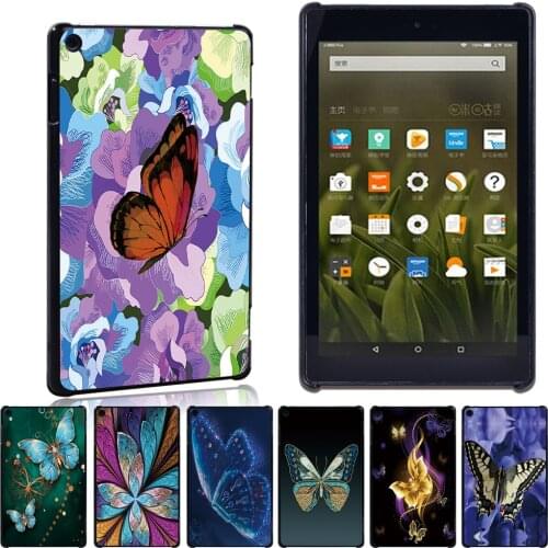 Butterfly Series Hard Tablet Case for Amazon Fire 7 (5th/7th/9th Gen)/Fire HD 8(6th/7th/8th Gen)/Fire HD 10(5th/7th/9th Gen)
