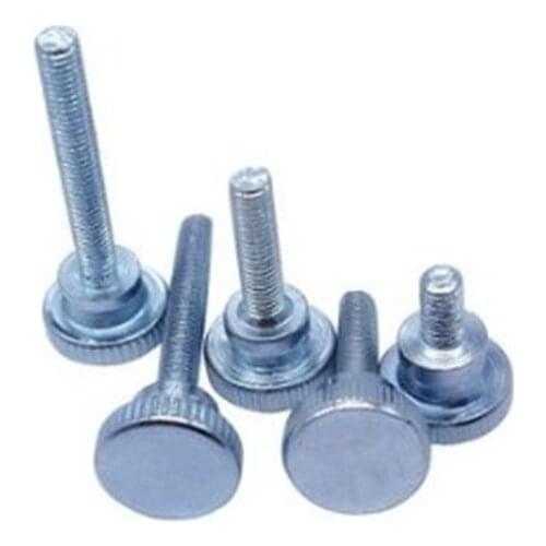1-10pcs M3 M4 M5 M6 M8 zinc plated Knurling Head Knurled Thumb Screw step Hand Tighten Curtain Wall Lock Screws