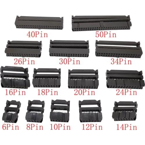 10set 2.54mm IDC Socket Dual Row for Flat Ribbon Cable, 2.54mm Pin Header, PC Accessories Connectors, PC female head kit