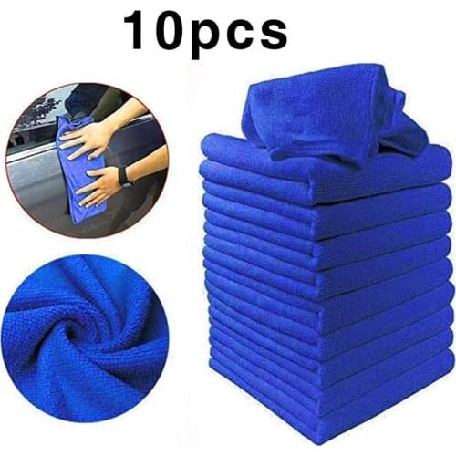 10 PCS Microfiber Car Cleaning Towel Automobile Motorcycle Washing Glass Household Cleaning Small Towel