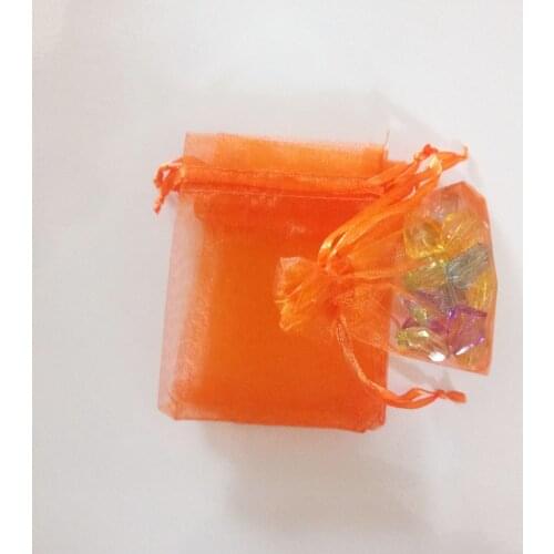 100pcs Orange Gift Bags For Jewelry Bags And Packaging Organza Bag Drawstring Bag Wedding/woman Travel Storage Display Pouches