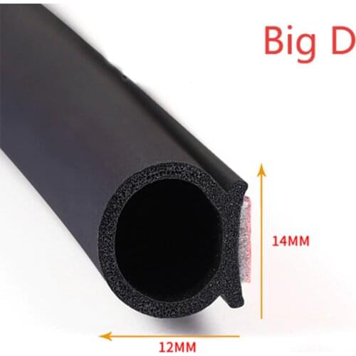 2-8M Rubber Door Seal Strip Big D Type Car Door Seal Strip Universal Noise Insulation Epdm Car Rubber Waterproof Seals For Auto