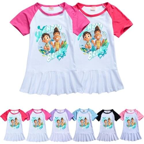 2021 Luca Pixar Disney Cartoon Girls Dresses Skirts Kids Dresses for Girls Toddler Girl Christmas Outfits Clothes Casual Pajamas