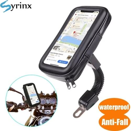2021 Motorcycle Telephone Holder Support Moto Bicycle Rear View Mirror Stand Case Mount Waterproof Scooter Motorbike Phone Bag