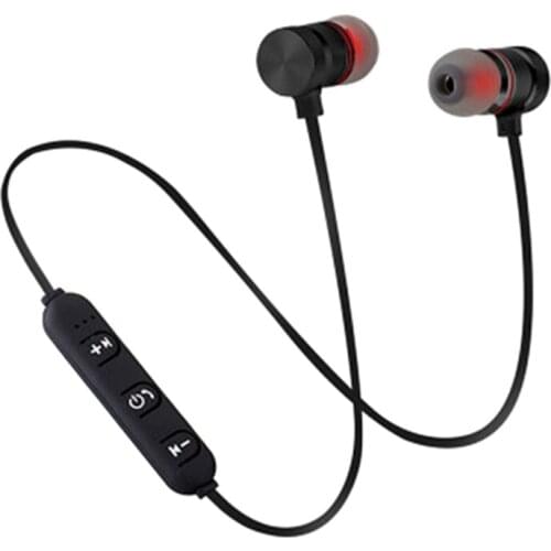 5.0 Bluetooth Headset Sports netic Neckband Wireless Earbuds Stereo Earbuds Music Metal Earbuds with Microphone