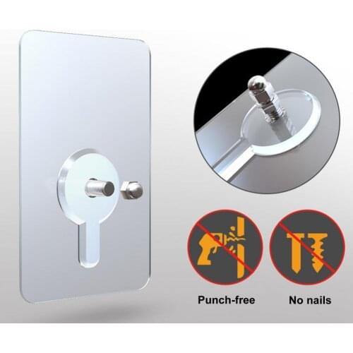 Durable 5Pcs Good Wall Picture Hanger Hook Nail Lightweight Sticky Screws Strong Stickiness for Household