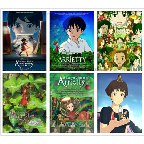 5d Diy Diamond Painting Anime The Borrowers Poster Cartoon Kari Gurashi No Arietty Diamond Mosaic Cross Stitch Home Decor Gift G