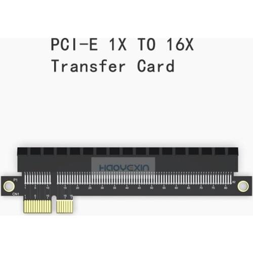 PCI-E1X to 16X PCI Express Riser Card x1 to x16 Video card adapter card pci-e riser card Left Slot Adapter For 1U Servers